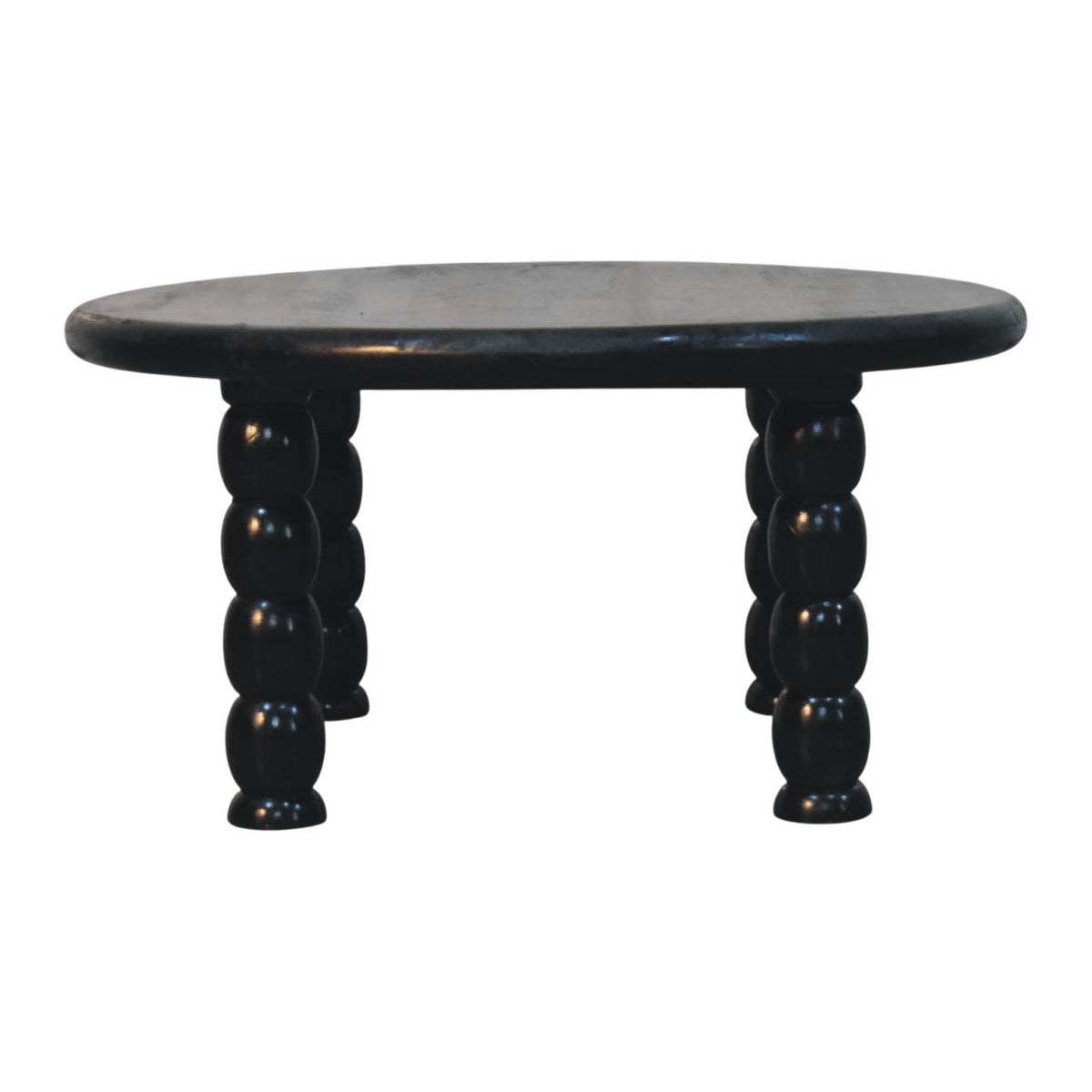 Savannah Spindle Carbon Ash Round Coffee Table