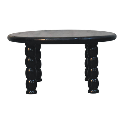 Savannah Spindle Carbon Ash Round Coffee Table