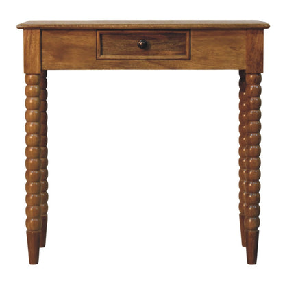 Savannah Oak Spindle 1 Drawer Console