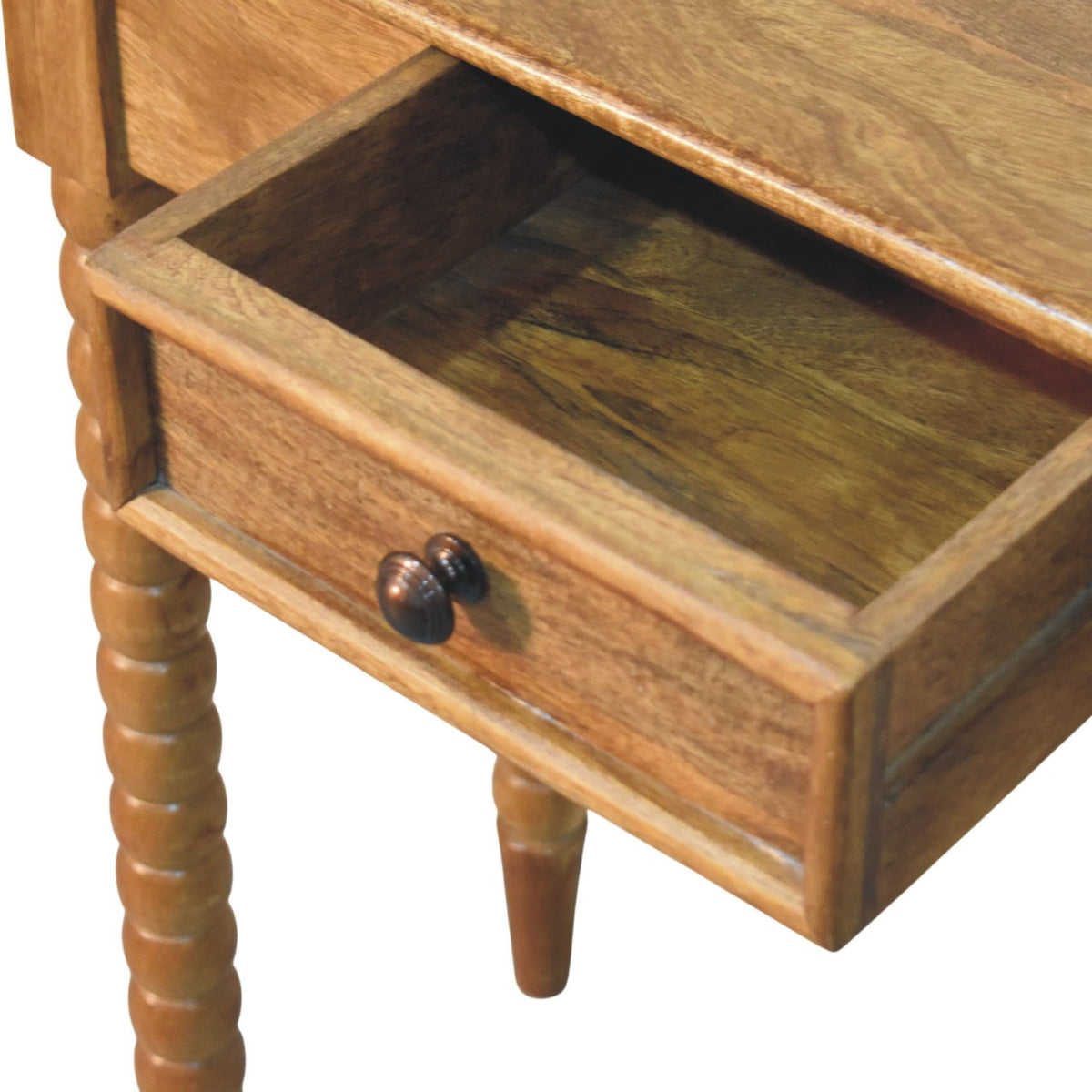 Savannah Oak Spindle 1 Drawer Console