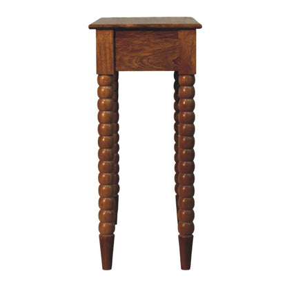 Savannah Oak Spindle 1 Drawer Console