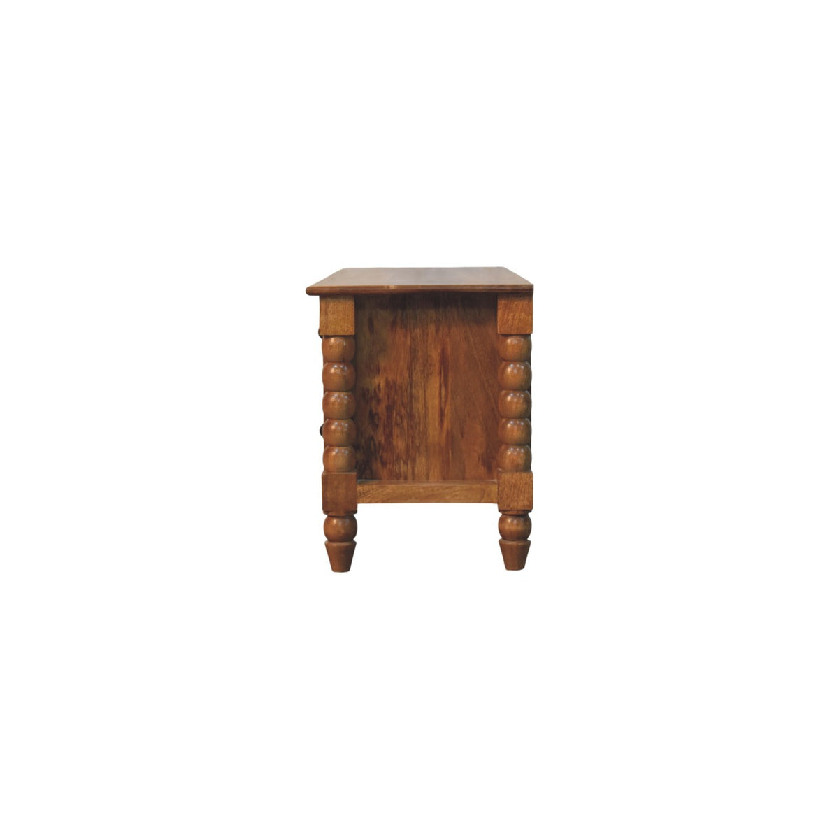 Savannah Spindle Amber Oak Wood Media Console