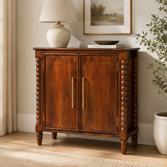 Savannah Spindle 2 Door Solid Wood Cabinet