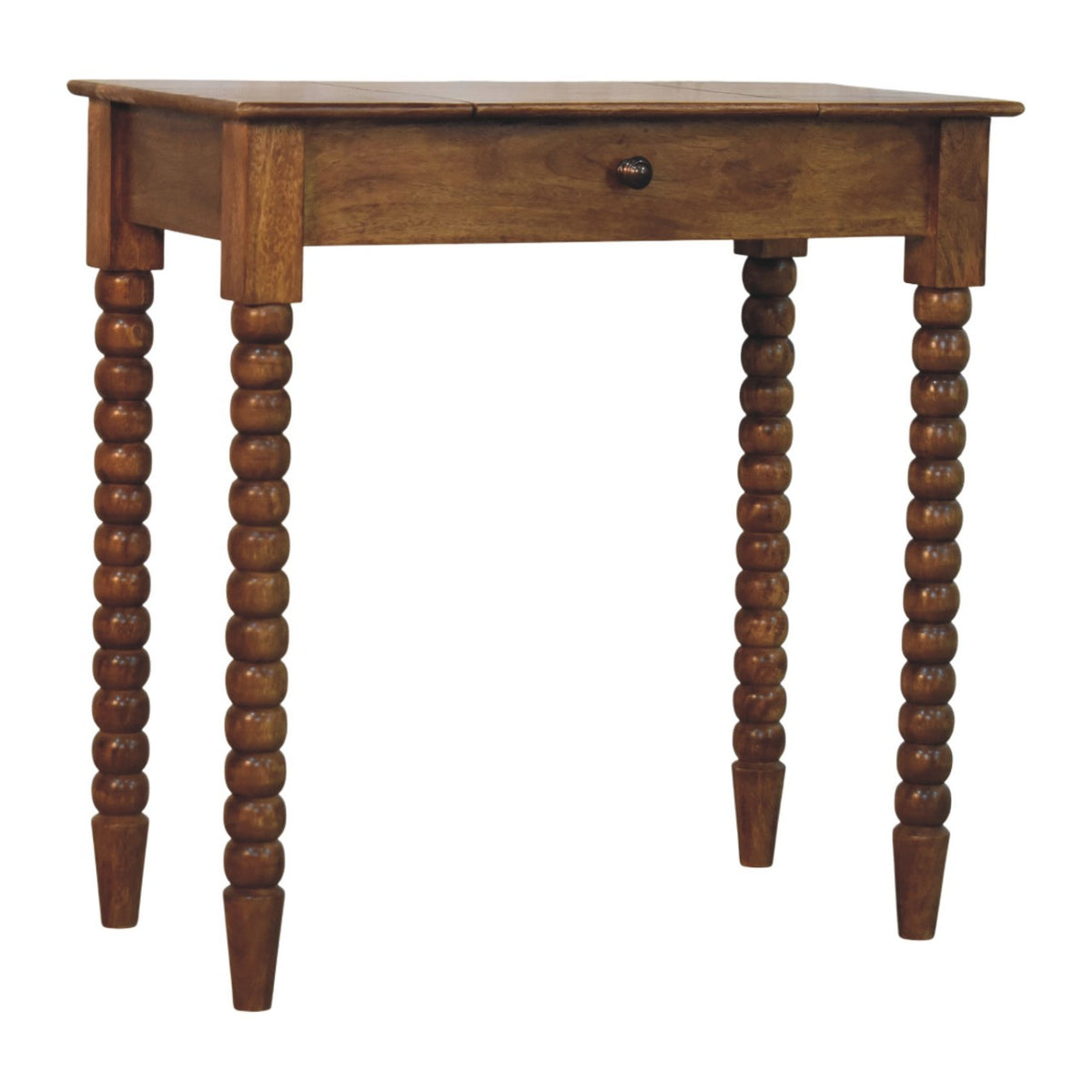 Savannah Spindle Amber Oak Wood Vanity Table