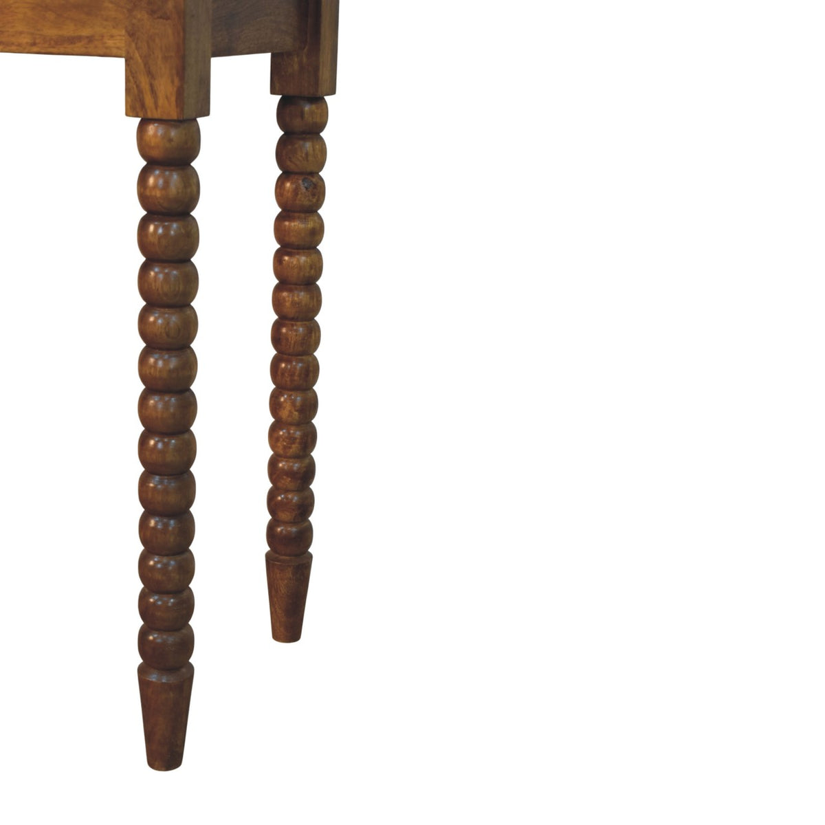 Savannah Spindle Amber Oak Wood Vanity Table