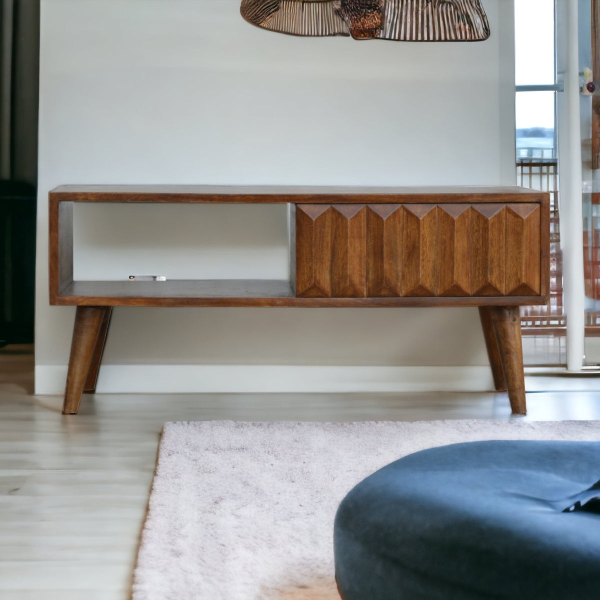 Chestnut Ridge Prism Sliding Media Console