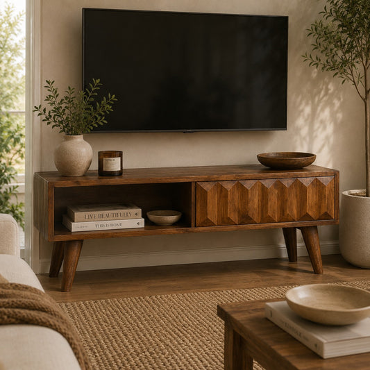 Chestnut Ridge Prism Sliding Media Console