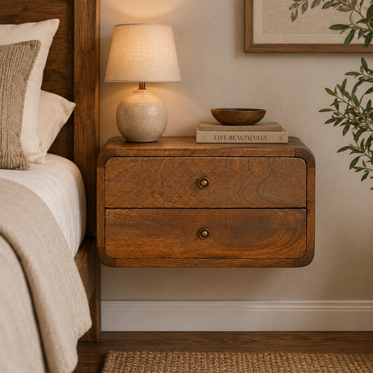 Chestnut Ridge Curved Floating 2 Nightstand