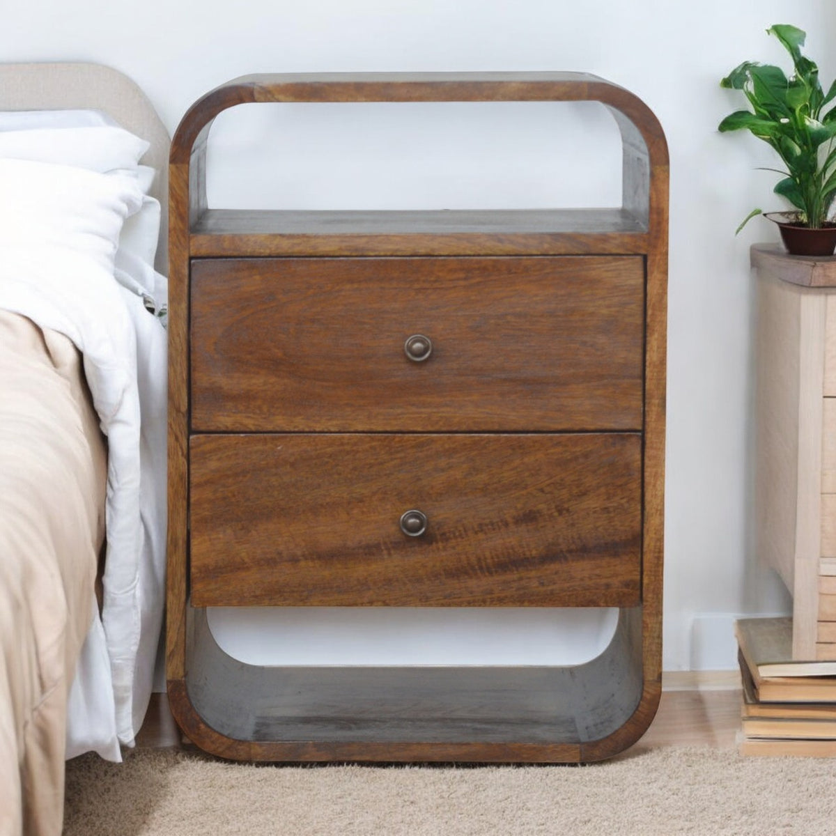 Oslo Chestnut 2-Drawer Nightstand