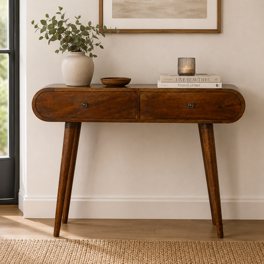 Chestnut Ridge 2 Drawer Arch Console Table