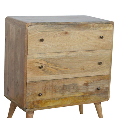 Big Sur Curved 3 Drawer Oak Chest