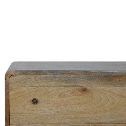Big Sur Curved 3 Drawer Oak Chest