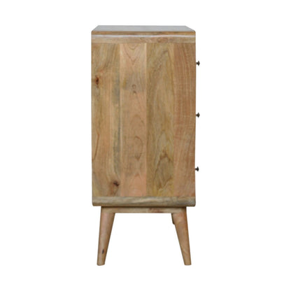 Big Sur Curved 3 Drawer Oak Chest