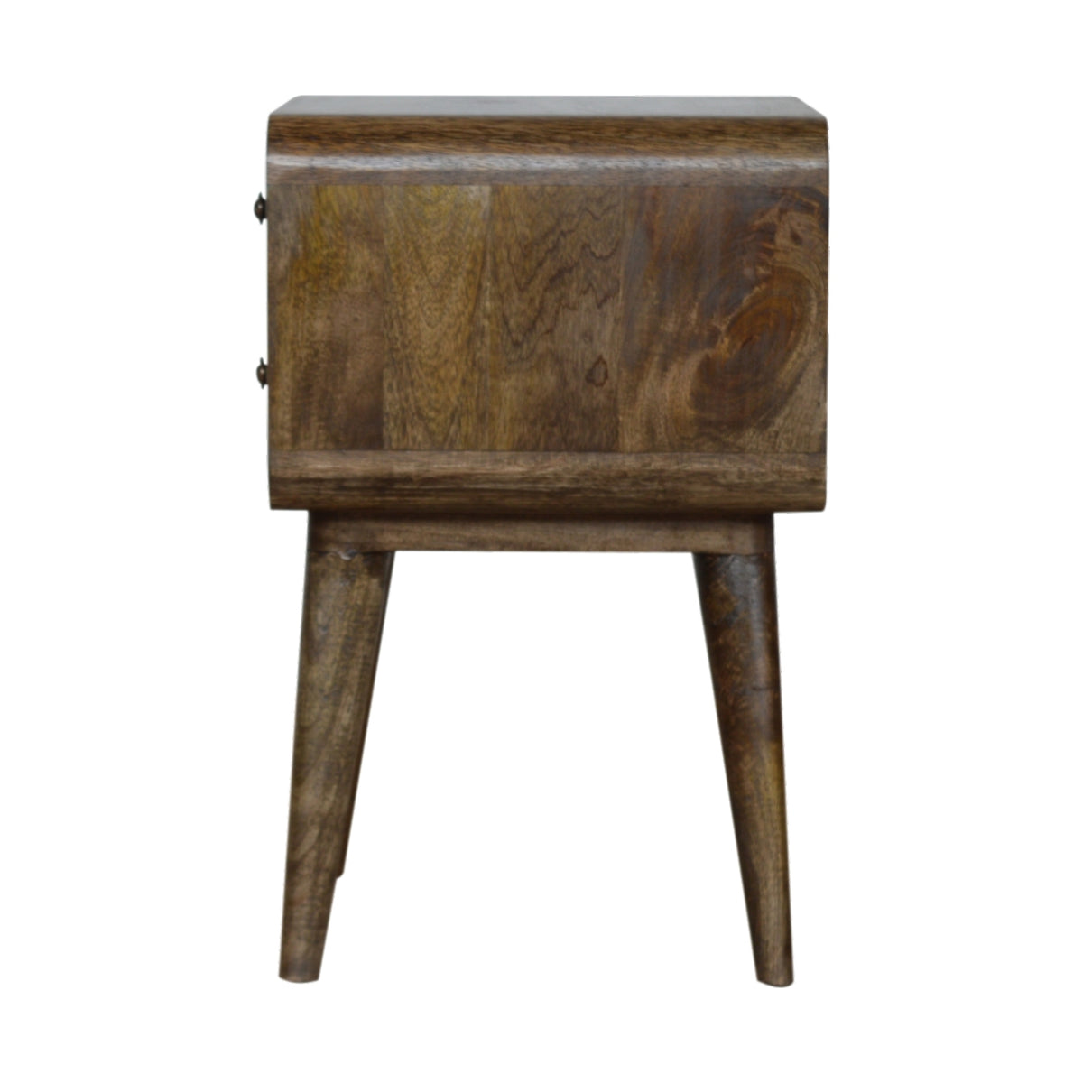 Big Sur Curved Grey 2 Drawer Nightstand