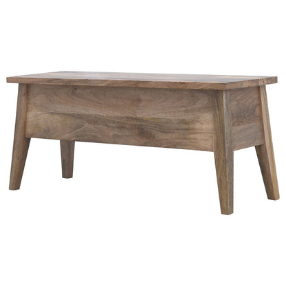 Oak-Tone Lift-Up Solid Timber Storage Bench