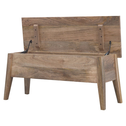 Oak-Tone Lift-Up Solid Timber Storage Bench