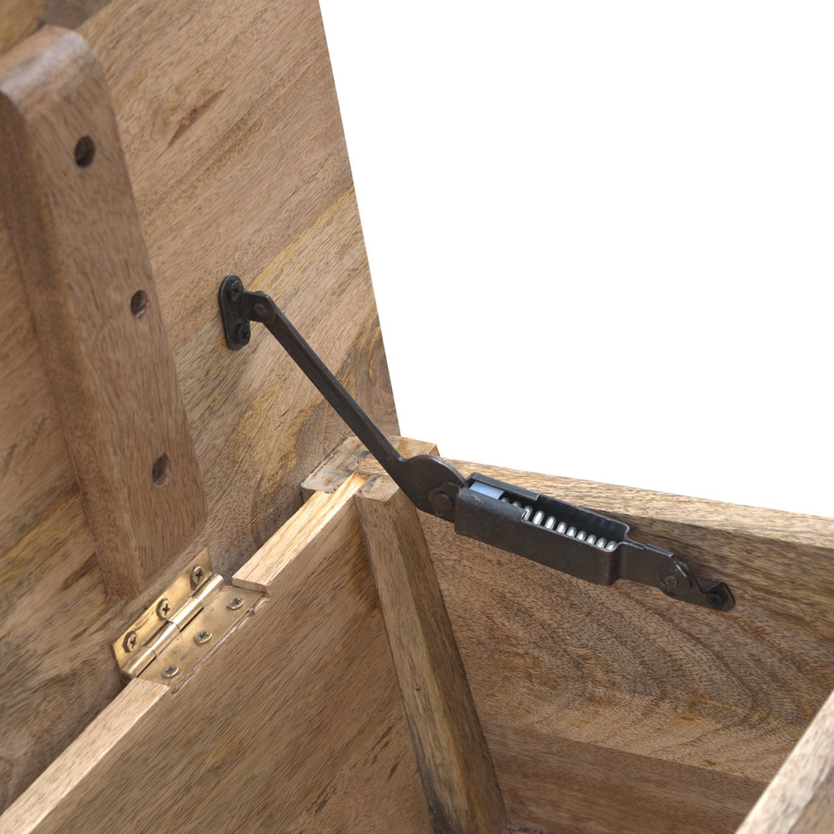 Oak-Tone Lift-Up Solid Timber Storage Bench
