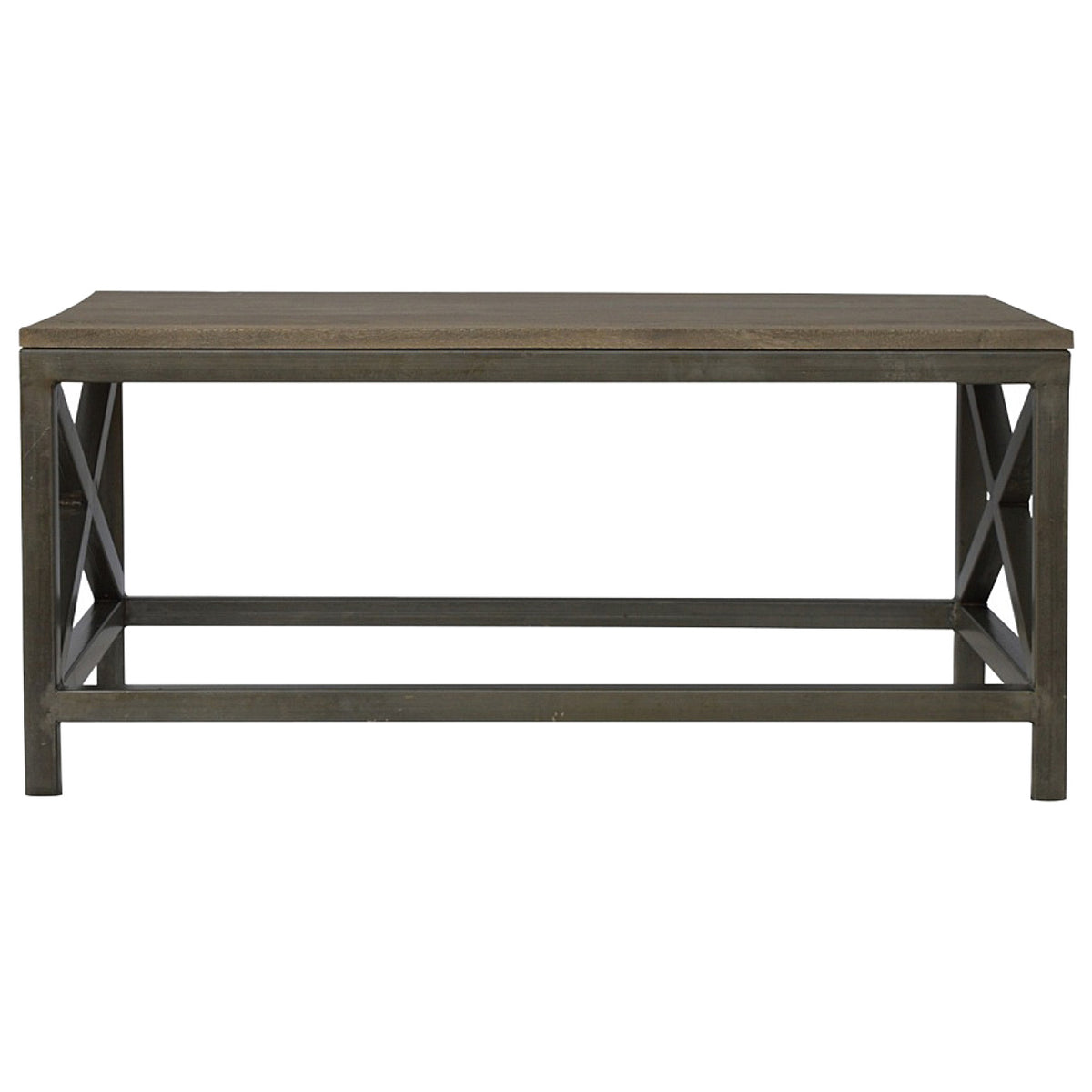 Industrial Cross Base Oatmeal Coffee Table
