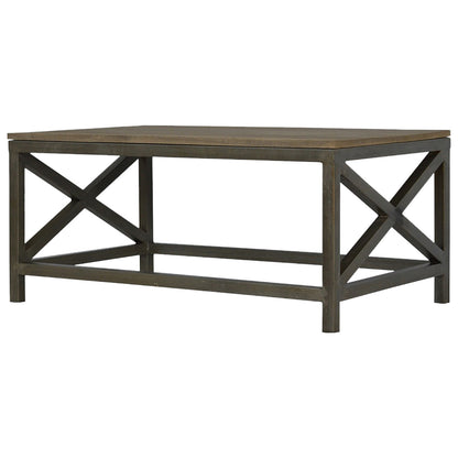 Industrial Cross Base Oatmeal Coffee Table