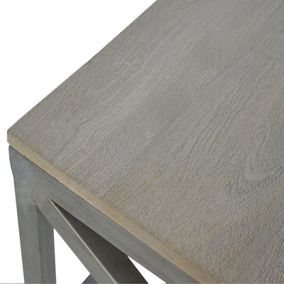 Industrial Cross Base Oatmeal Coffee Table