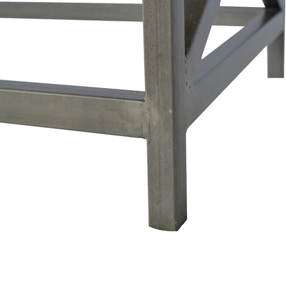 Industrial Cross Base Oatmeal Coffee Table