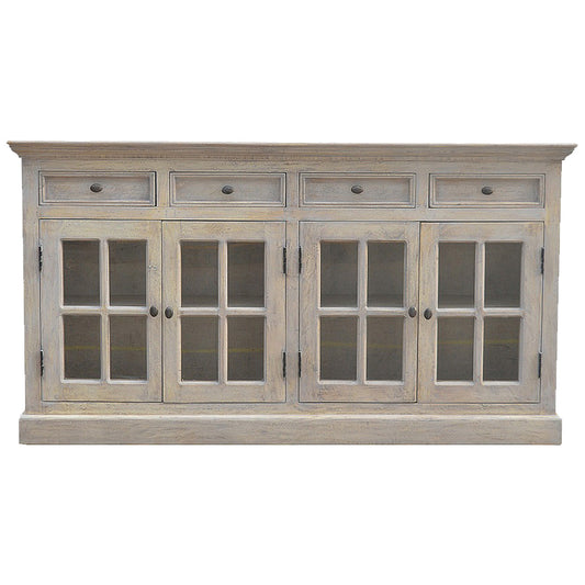 Bodie Wash 4 Door Glazed Sideboard