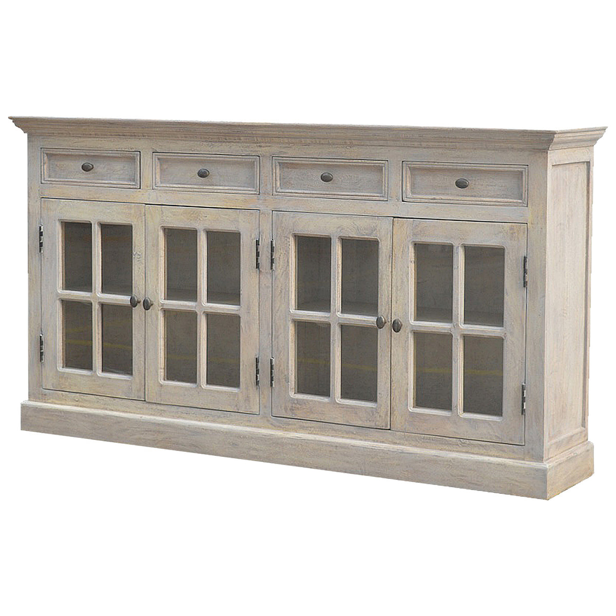 Bodie Wash 4 Door Glazed Sideboard