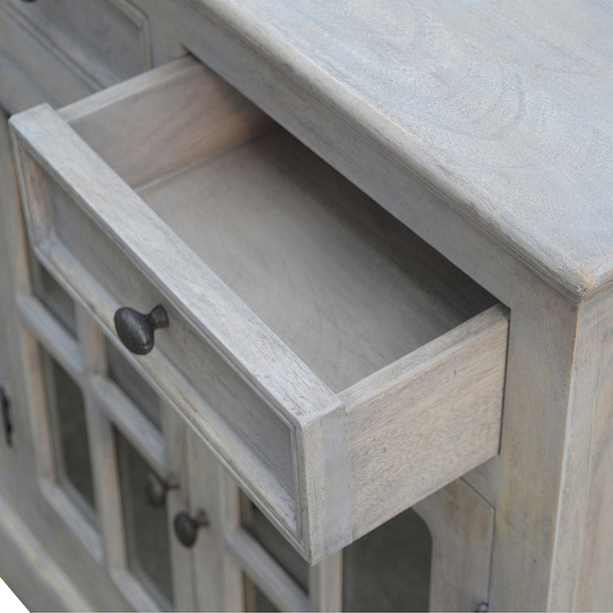 Bodie Wash 4 Door Glazed Sideboard