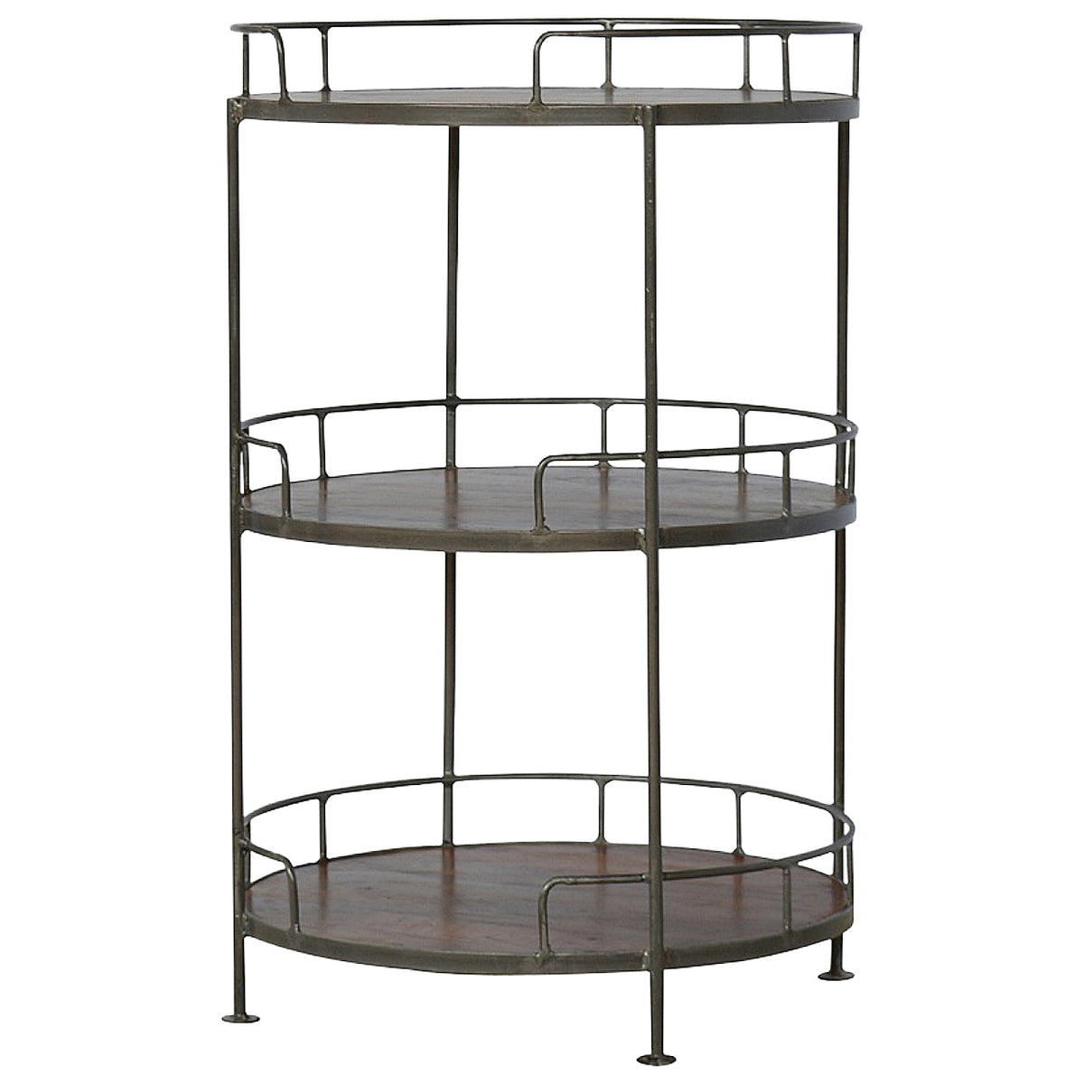Industrial Circular 3 Tier Butler Tray Table