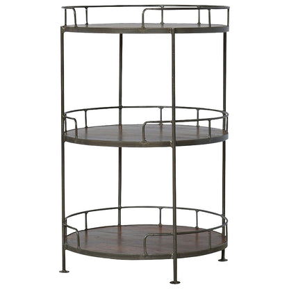 Industrial Circular 3 Tier Butler Tray Table