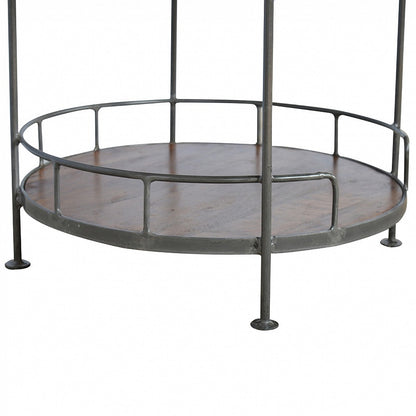 Industrial Circular 3 Tier Butler Tray Table