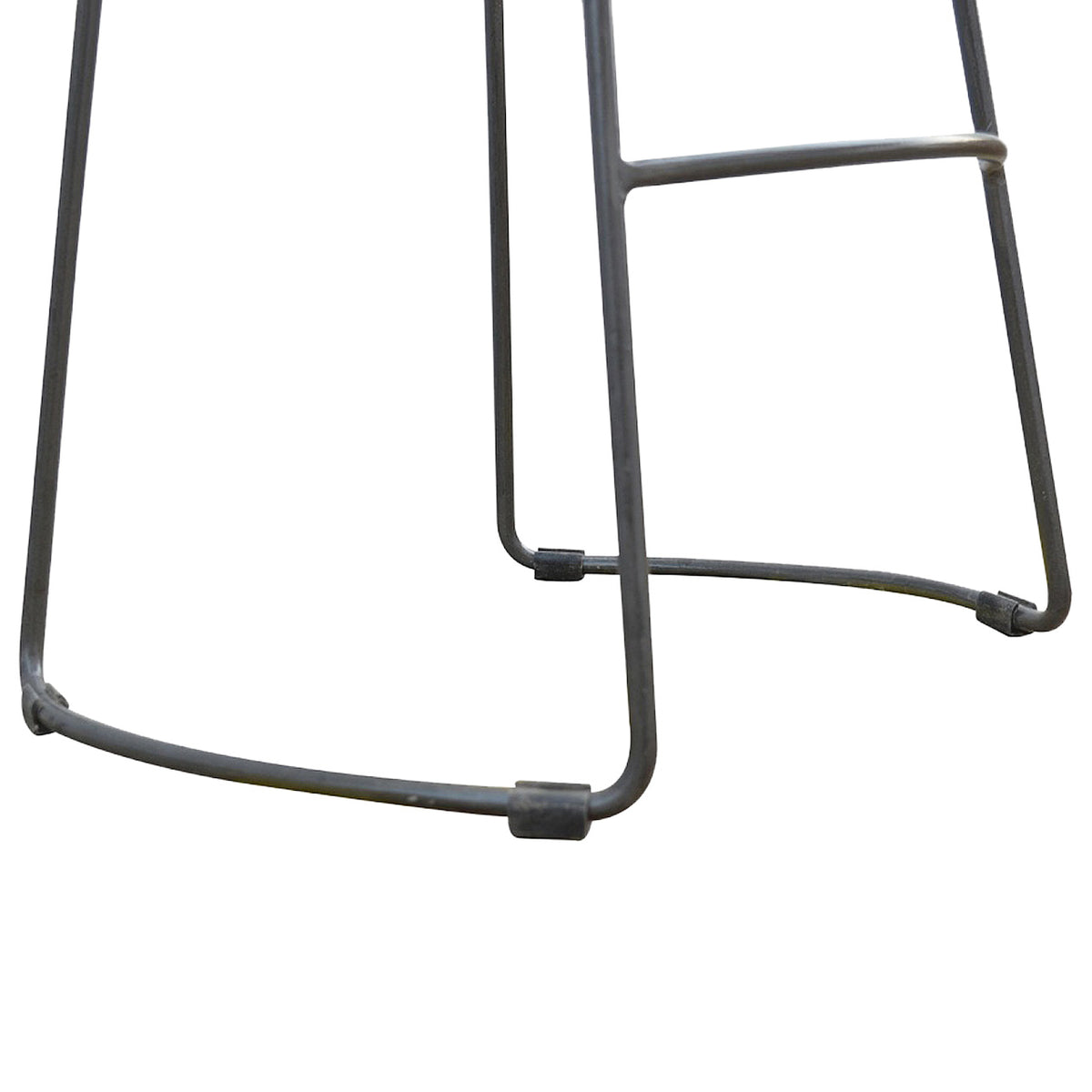 Industrial Chunky Oak Toned Solid Bar Stool