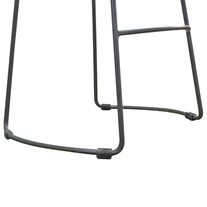 Industrial Chunky Oak Toned Solid Bar Stool