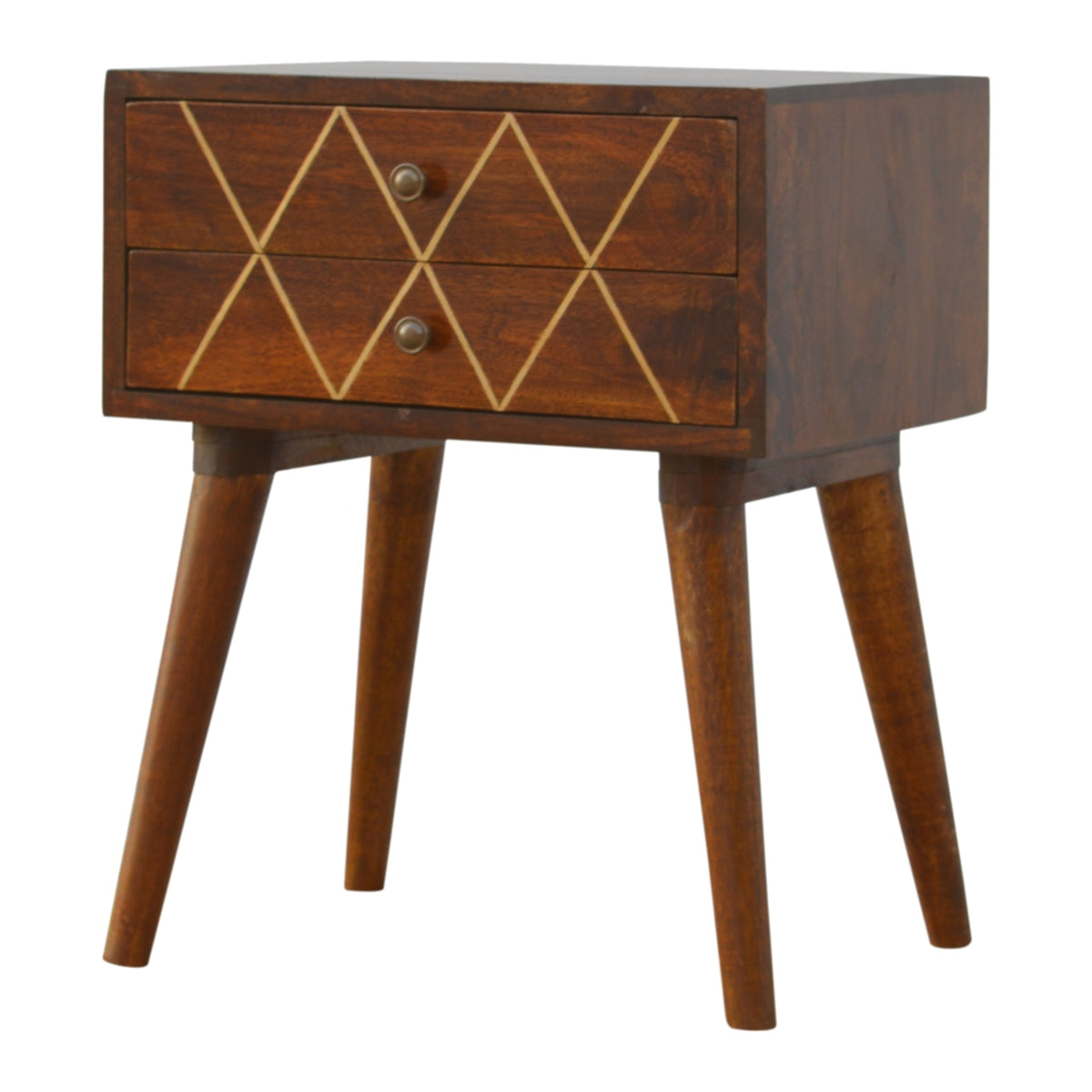 Chestnut Ridge Geo Brass Inlay 2 Nightstand