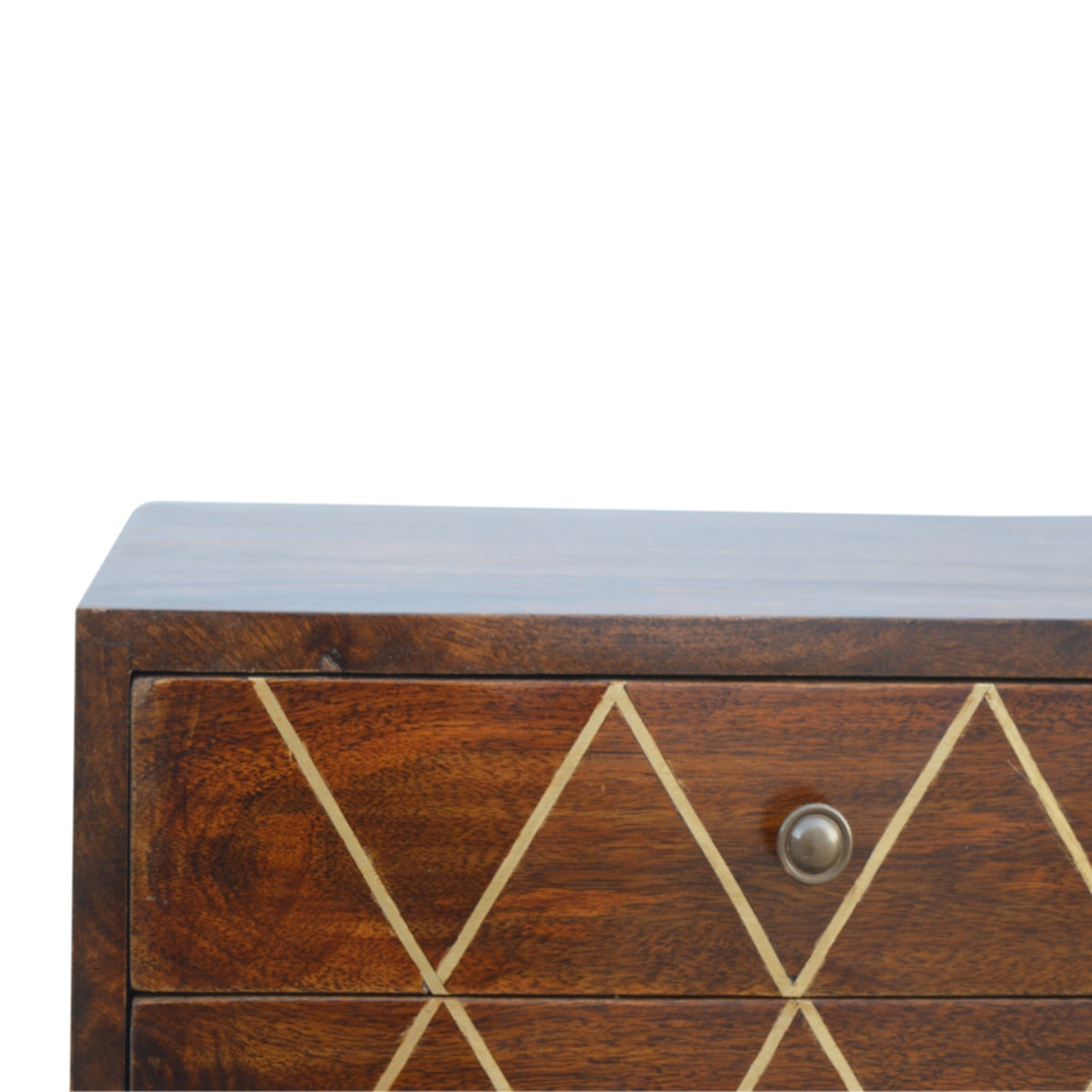 Chestnut Ridge Geo Brass Inlay 2 Nightstand
