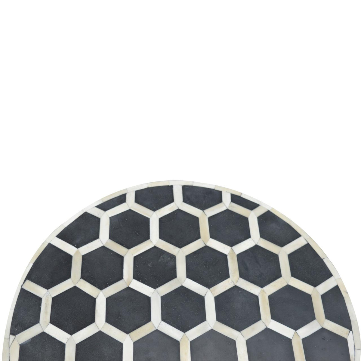 Marfa Bone Inlay Pattern Accent End Table