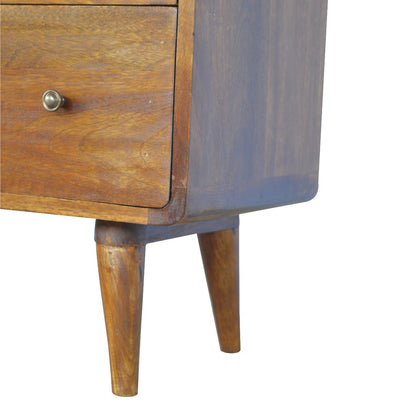 Big Sur Curved Chestnut 3 Drawer Chest