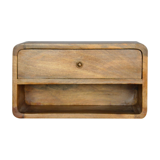 Nordic Natural Curved 1 Drawer Floating Nightstand