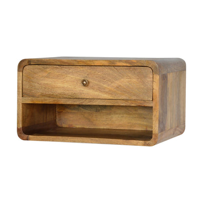 Nordic Natural Curved 1 Drawer Floating Nightstand