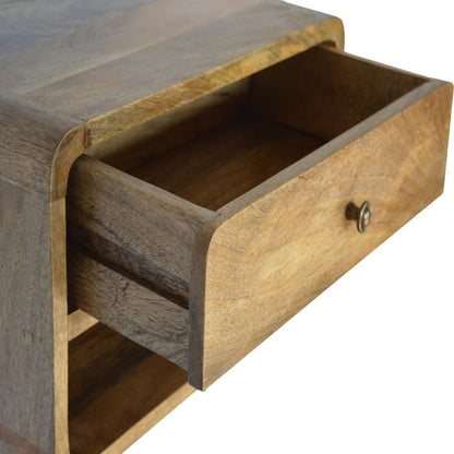 Nordic Natural Curved 1 Drawer Floating Nightstand
