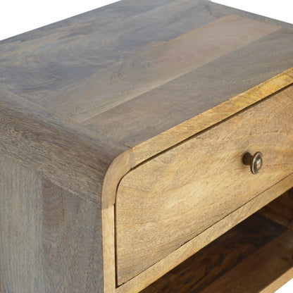 Nordic Natural Curved 1 Drawer Floating Nightstand