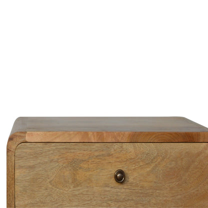 Big Sur Curved 2 Drawer Oak Nightstand