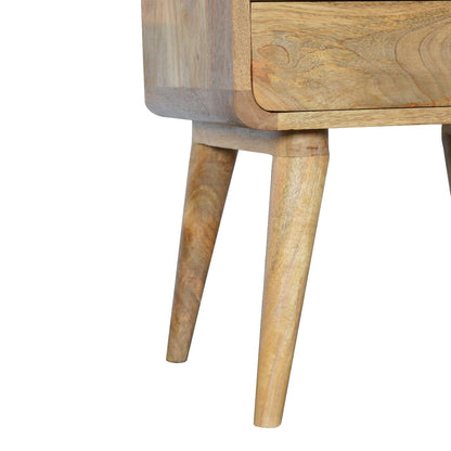 Big Sur Curved 2 Drawer Oak Nightstand