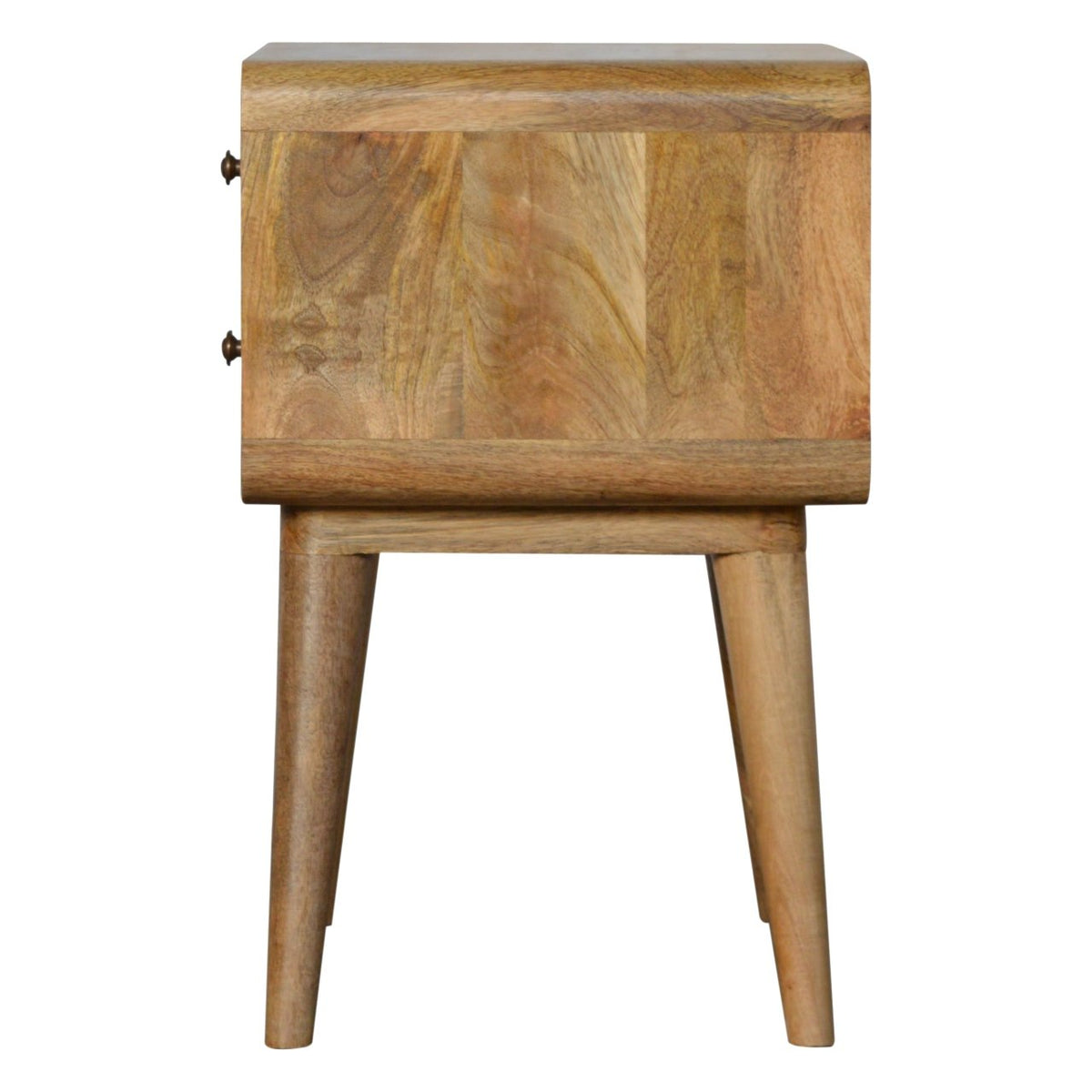 Big Sur Curved 2 Drawer Oak Nightstand