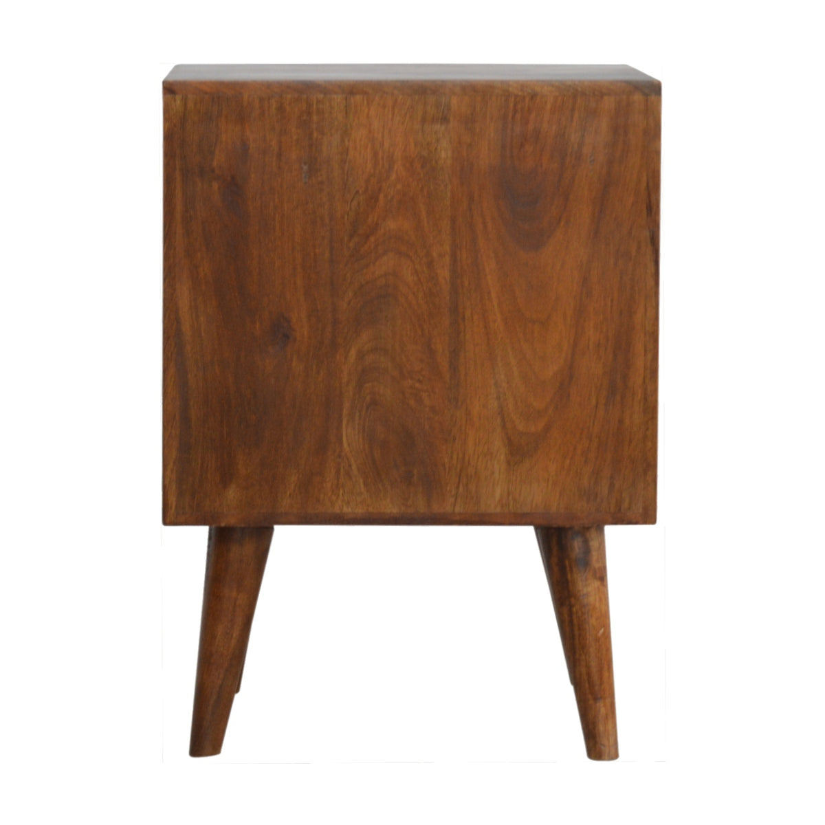 Chestnut Ridge 2 Drawer Cube Carved Bedside