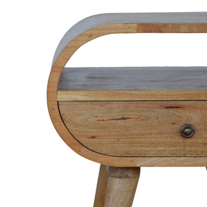 Nordic Round 1 Drawer Open Slot Nightstand