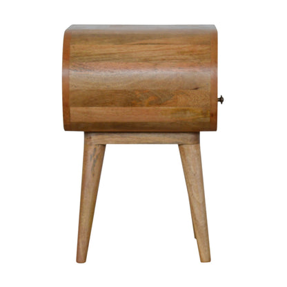 Nordic Round 1 Drawer Open Slot Nightstand