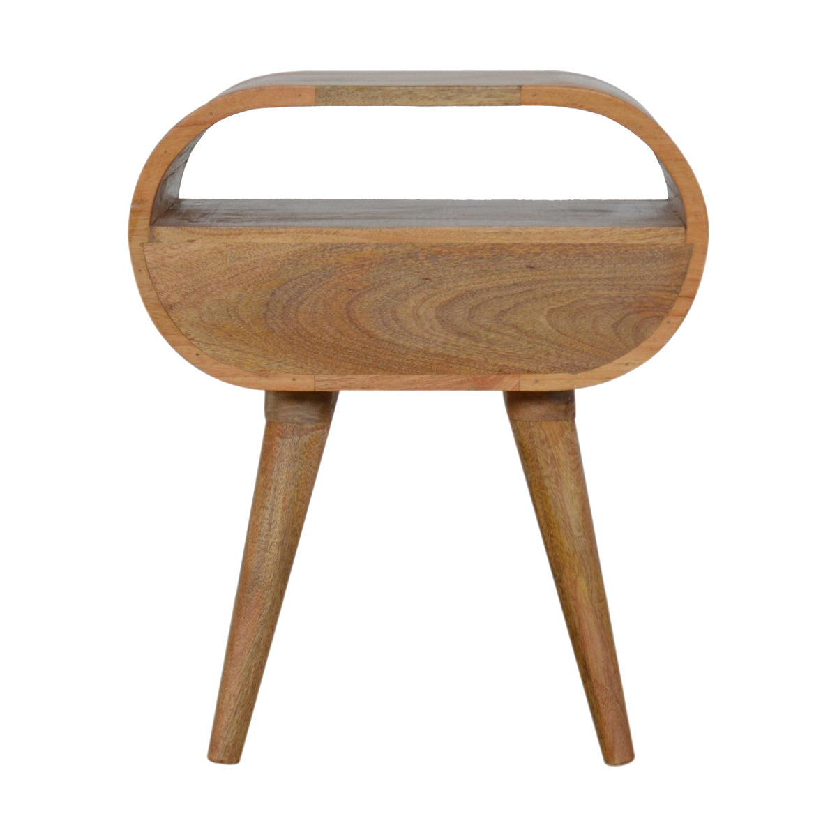 Nordic Round 1 Drawer Open Slot Nightstand