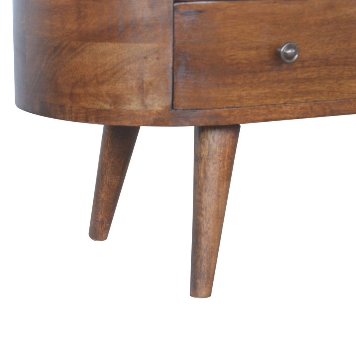 Chestnut Ridge 4 Drawer Rounded TV Console