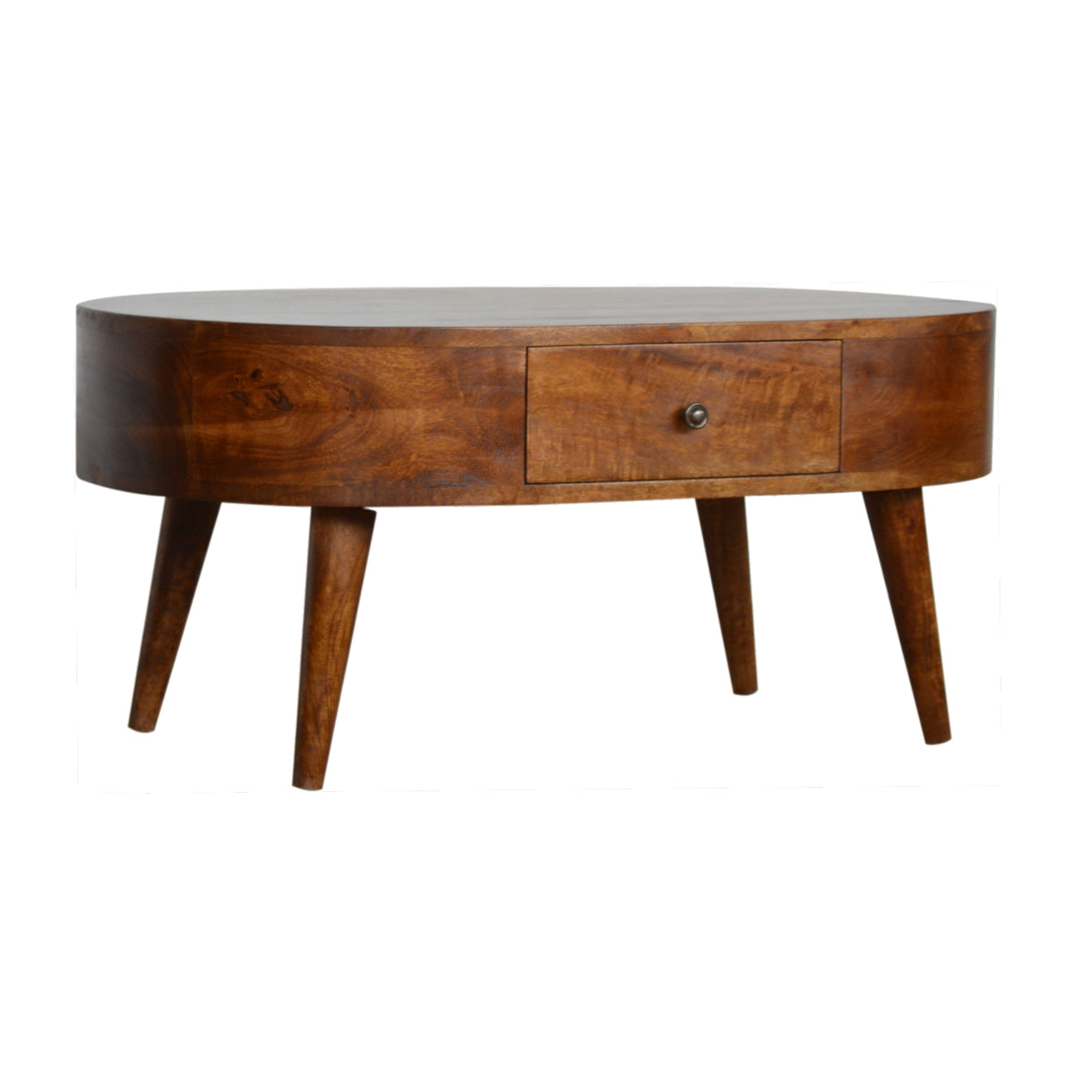 Chestnut Ridge 2 Drawer Rounded Coffee Table
